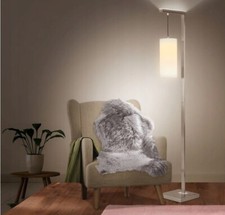 LIVARNO Home LED Stehleuchte mit Textilschirm und Oberlicht / 180 cm Standlampe