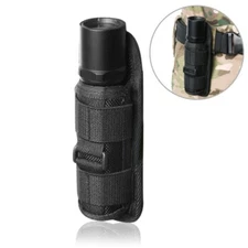Tactical Hunting 360 Degrees Rotatable Molle Flashlight Pouch Holster Torch Case