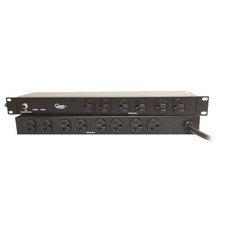 Quest Manufacturing Horizontal Rack Mount Surge Strip, 14 Outlets, 120V/20A, 1