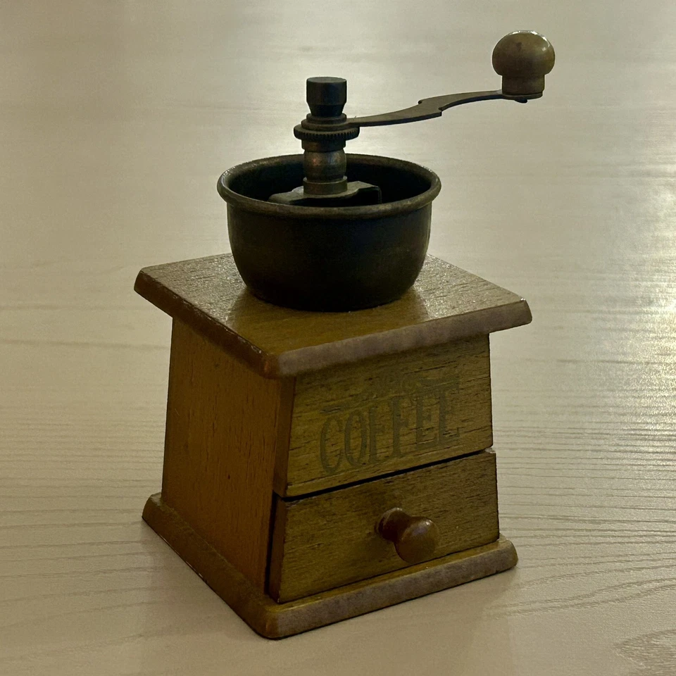 MACININO CAFFÈ Vintage Antico Macinacaffè In Legno • Da Collezione - Immagine 3 di 4