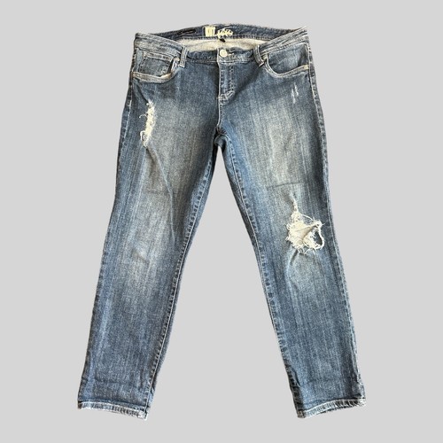 Pantalones de mezclilla Kut From The Cloth para mujer 12 Celine holgados novio lavado mediano #0577