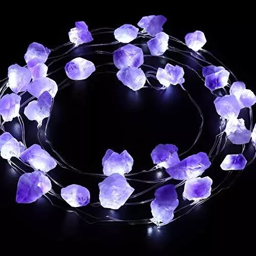 Amethyst string lights deals