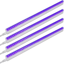 Barrina T5 LED Blacklight 9W 2FT Black Light Bar UV Light Strip Fixture 4 Packs