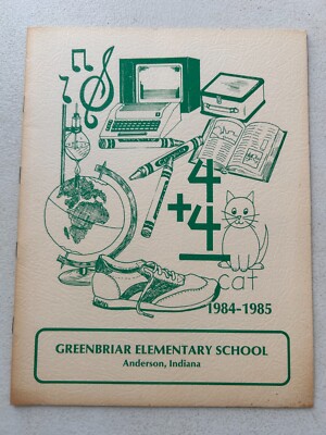Vintage Anderson Indiana 1984-85 Greenbriar Elementary School Yearbook