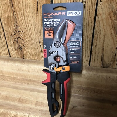 Fiskars Power Gear 18 Gauge Left Cut Aviation Snips Brand New