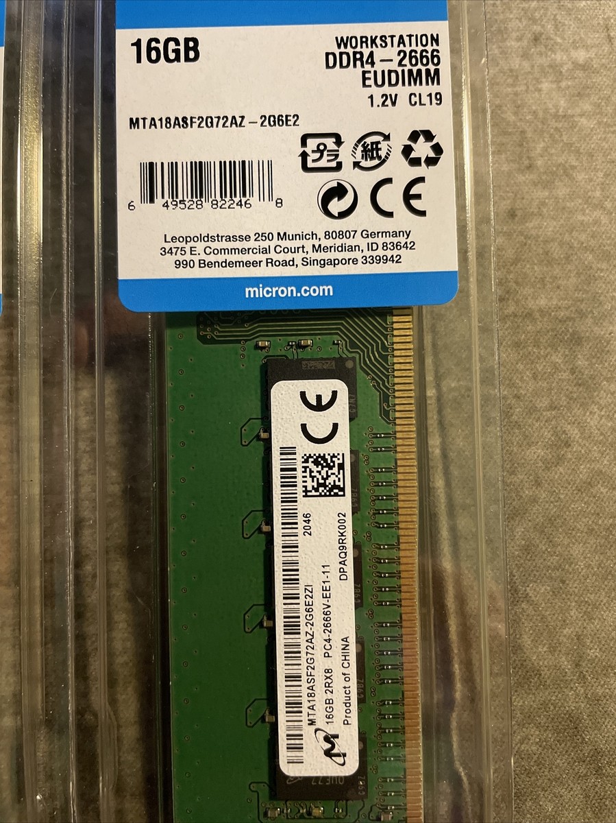 MTA18ASF2G72AZ-2G6E2 Micron DDR4 Modul 16GB DIMM 288-PIN ~D