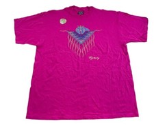 Soffe s Choice Vtg T Shirt XL Hot Pink Wyoming Native American Print Fetish Bear