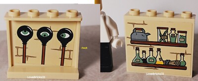 LEGO Wizard Lab Evil Scientist Eyeball Spoons Flasks Bottles Witch Doctor Kettle