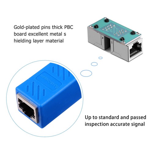 5 Pcs Network Cable Conversion Head Double Connector Pass-through - 第 4/12 張圖片