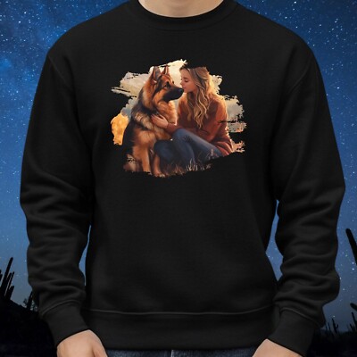 Mädchen mit SchäferhundSweatshirt Kuschelig und Perfekt für jeden Anlass Sbis4XL