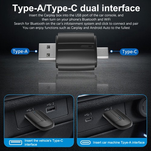 Drahtloses CarPlay Android Auto--Adapter WiFi--Typ--CUSB für OEM--Auto--Stec W❤D - Bild 12 von 12