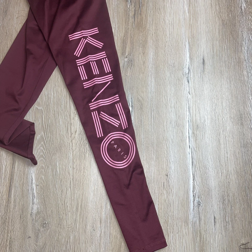 Kenzo Womens XS Paris Knit Spell Out  Strech Purple  Legging Athleisure Yoga Y2K - Image 4 of 4