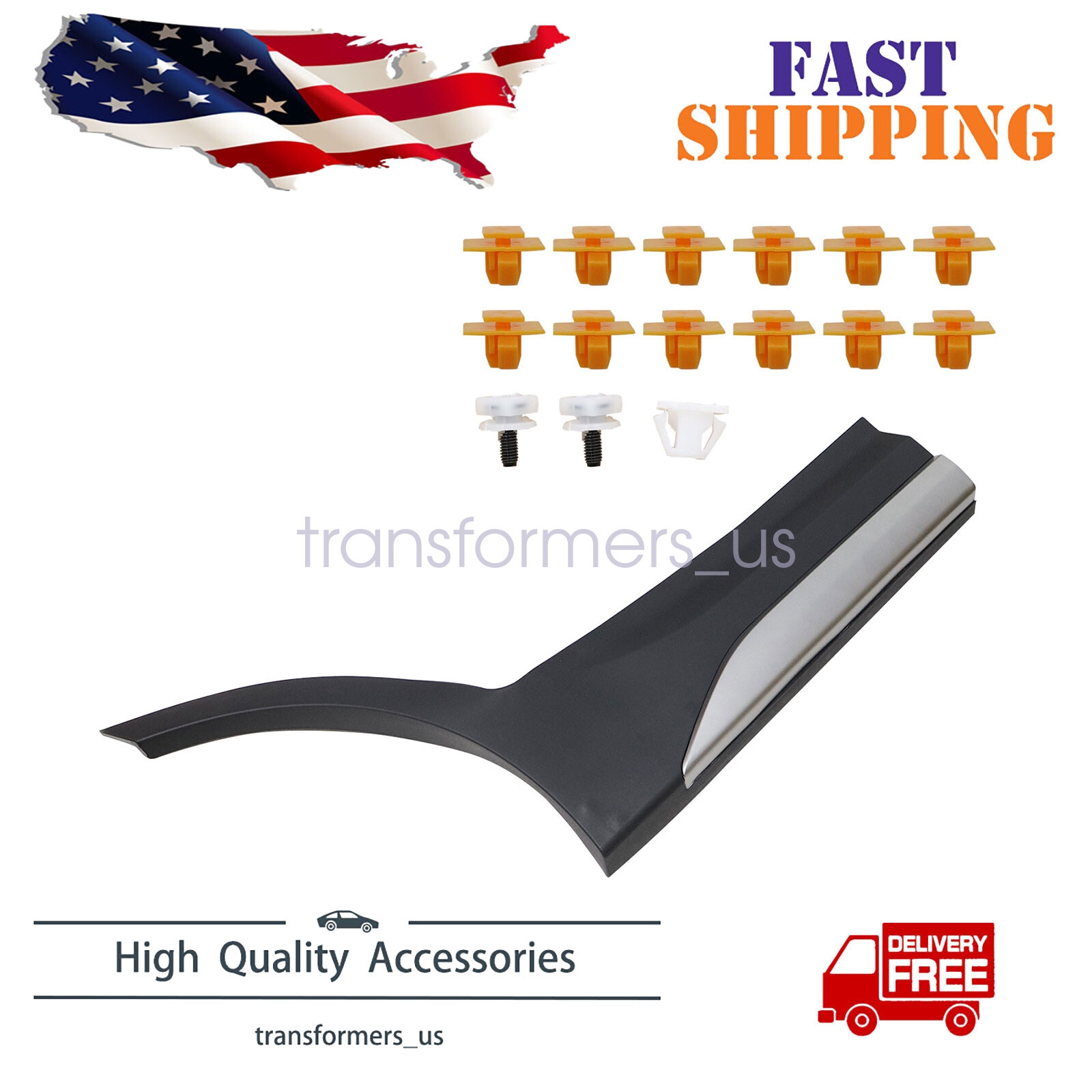 Rear Right Side Door Lower Molding w/Chrome For Santa Fe XL 3.3 2017-2018