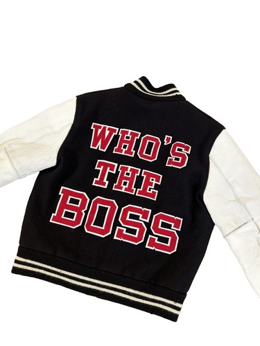 VTG 90's Nike "Who's The Boss" Cast & Crew Jacket Promo Wool Leather TV OG USA - Picture 19 of 24