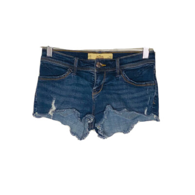Hollister Low Rise Cut Off Jean Short Shorts 2” Inseam 26” Waist Size  Junior