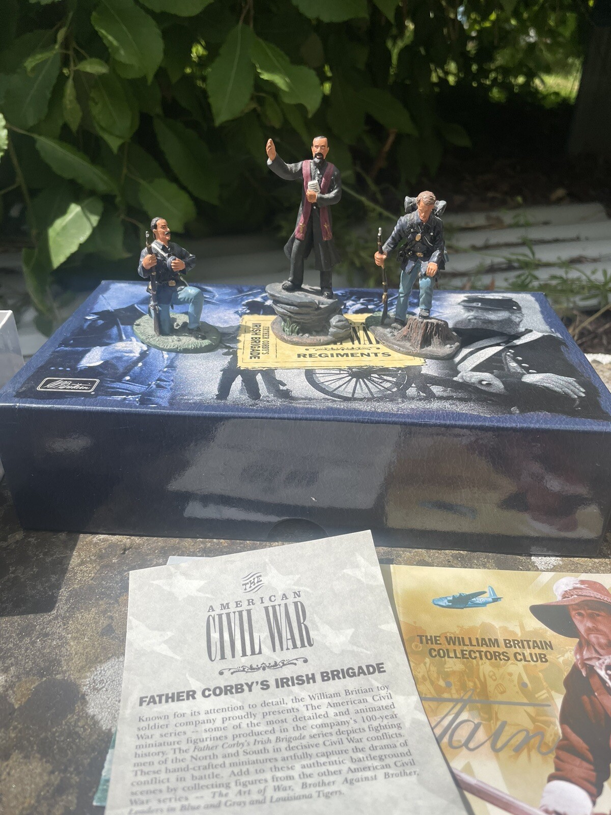 BRITAINS 00281 AMERICAN FATHER CORBYS IRISH BRIGADE METAL TOY SOLDIER FIGURE SET