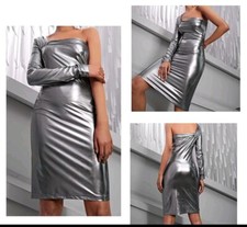 Robes argentés en polyester pour femme taille 38