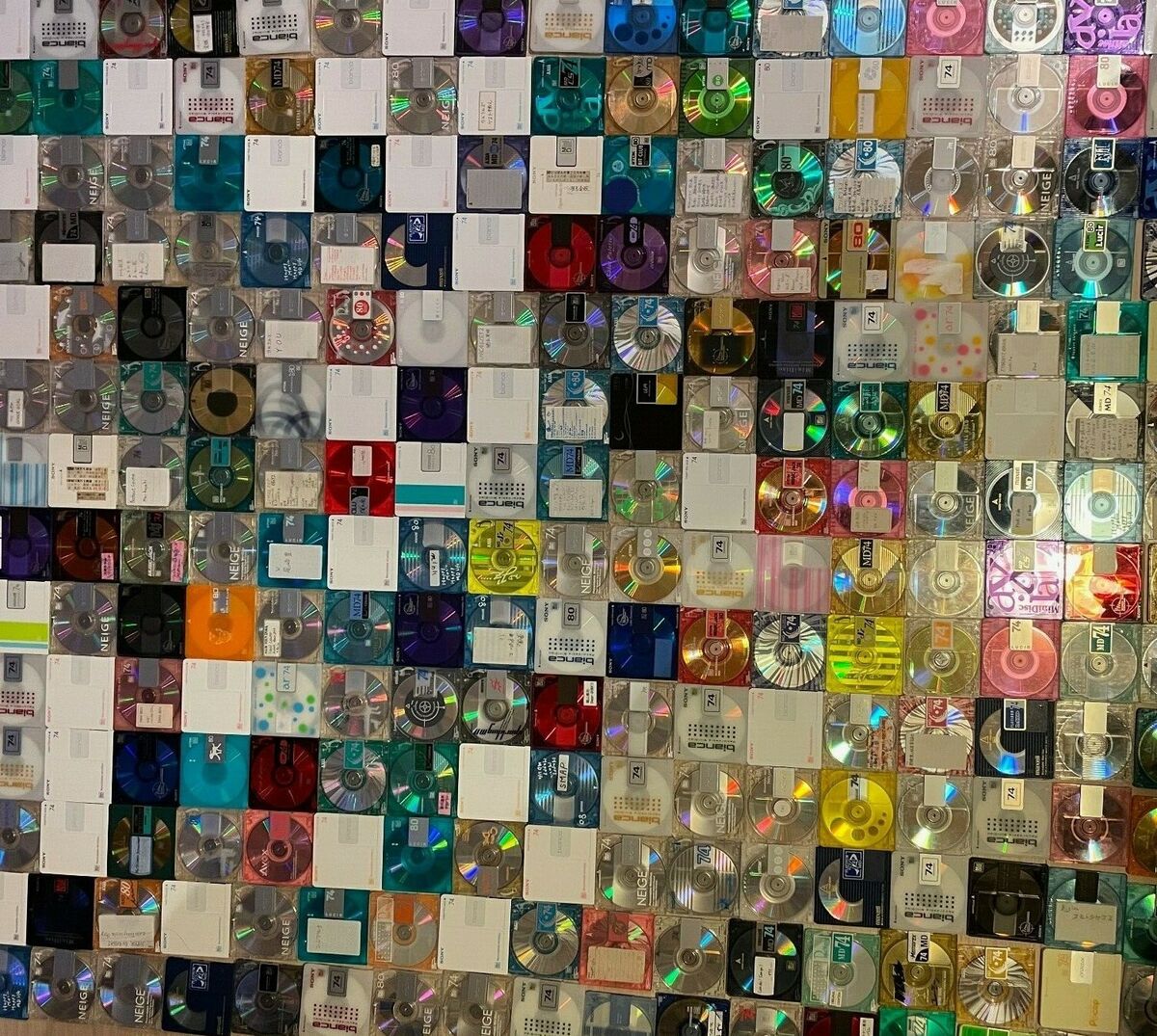 Lot of 100 MD disks Mini Discs Caseless Has been recorded 74 Lot of 100 MD disks Mini Discs Caseless Has been recorded 74