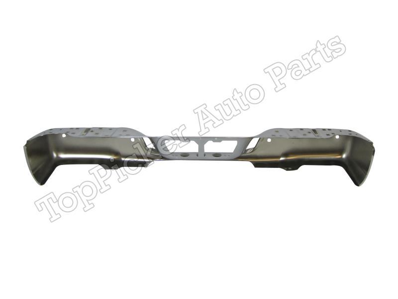 Rear Step Bumper Face Bar For 2007-2013 Toyota Tundra - Black, Primed, With Sensor Hole 6 thumbnail image