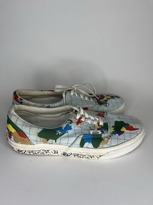 VANS  Save Our Planet  World Map Lace-Up Shoes, Men s 8  Women s 9.5 Sneakers