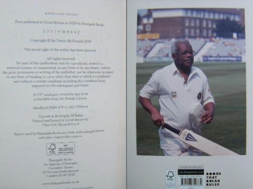 Signed Book On Cricket by Sir Trevor McDonald hardback 1st Edition 2024 - Picture 2 of 2