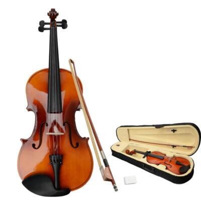 16 Inch Brown Color Basswood Adult Acoustic Viola with Case Rosin Bow
