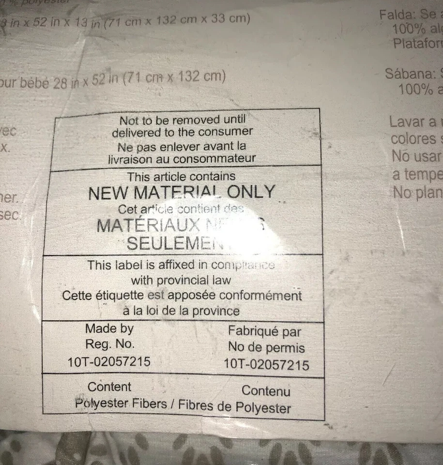 Trend Lab Art Deco Juego de Cuna 3 Piezas Ropa de Cama Gris Blanco Guardería Edredón, Falda, Sábana Foto 4 de 4