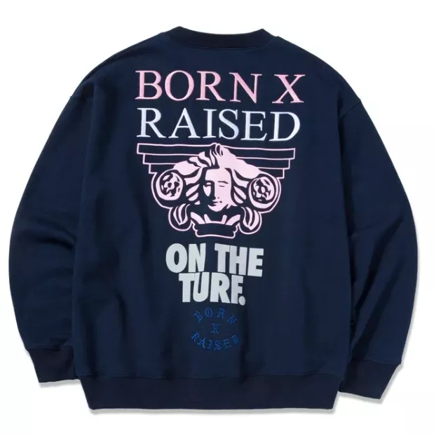 Born X Raised + Nike SB Capital Head Oversized Crewneck Navy Large 