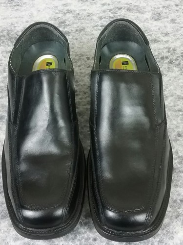 Mocasines sin cordones estilo profesional para hombre 9M todo movimiento confort negros - Imagen 7 de 9