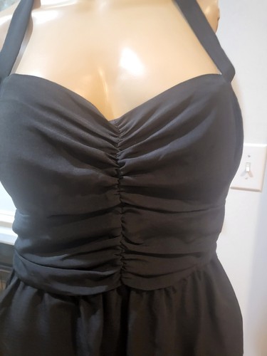 NWT Lily Rose Black Halter Mini Dress with Side Pockets, Juniors Size Med - Imagen 4 de 8
