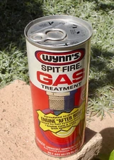 Vintage Wynn's Spit Fire Gas Treatment Can Friction Proofing Full 15 oz NOS