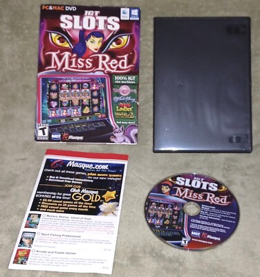 IGT Slots Miss Red Computer/PC Software Casino Machine MAC DVD Windows