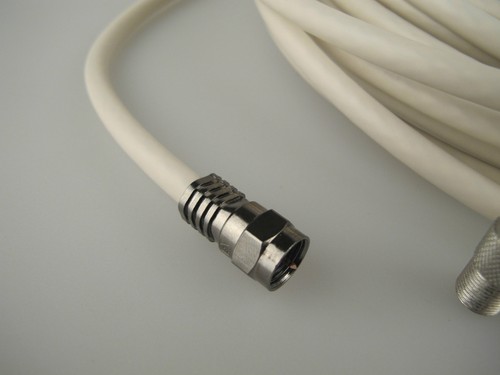10m White Universal RF Coax Aerial Satellite Sky Cable TV Extension Lead Kit - Afbeelding 4 van 12