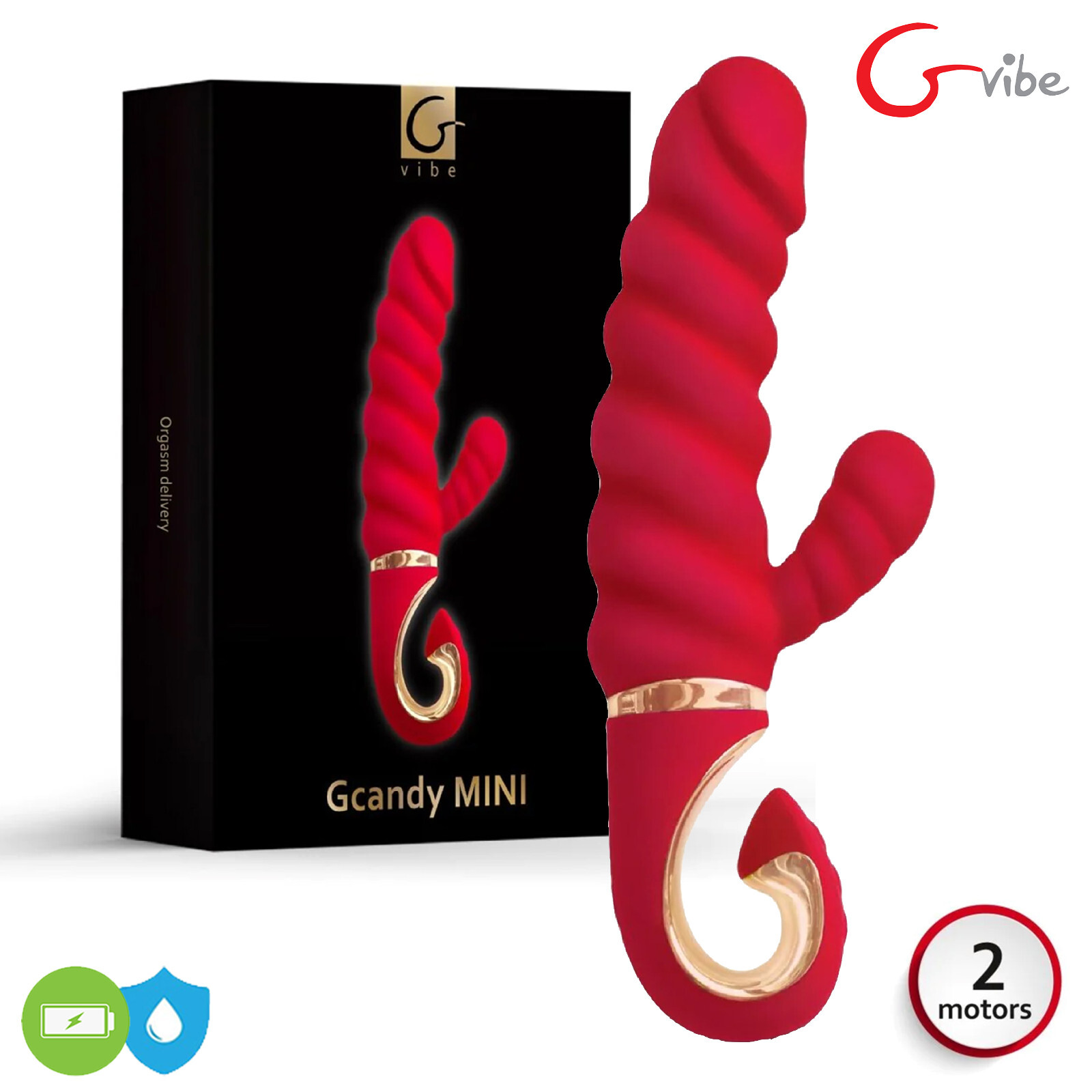 Gvibe Gcandy Mini - Rabbit Vibrator in Bioskin Ultra Realistic Texture, 2 Motors