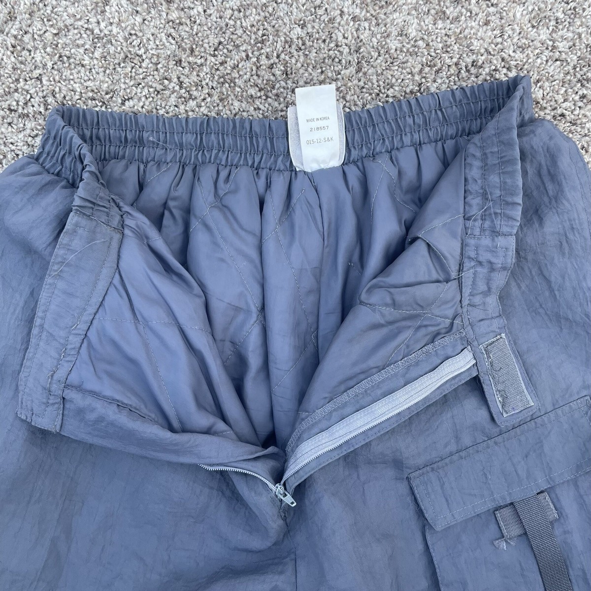 Vintage Y2K Adidas Pants Mens XL Gray Ankle Zip Trefoil Original