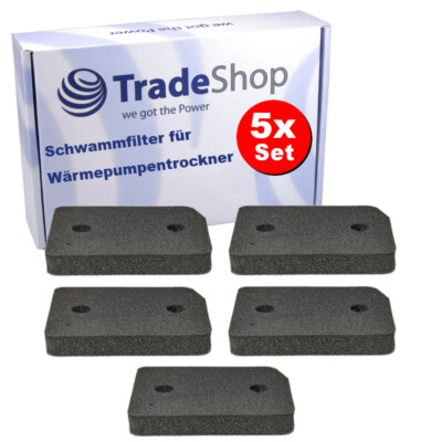 5x Schwammfilter Sockelfilter für Miele TWF505WP TWH620WP TWI180WP TWJ680WP