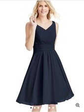 Azazie Navy Prom/Bridesmaids Dress Size 10
