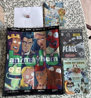 SDCC 2025 Comic Con Hulu Animayhem Bag, Event Guide, Pin, Den Of