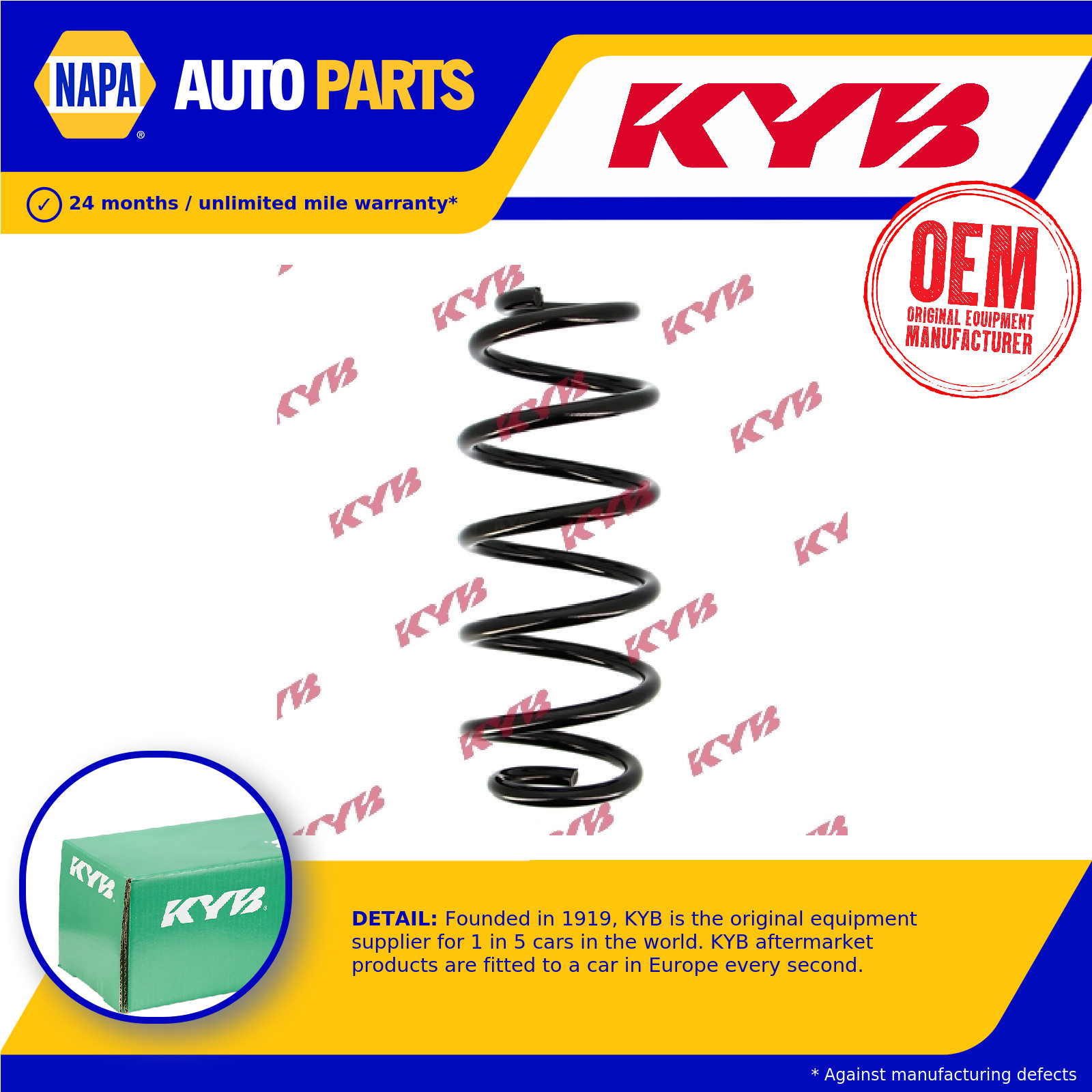 Coil Spring Rear RA7159 KYB Suspension 4823102B40 Genuine Top Quality Guaranteed