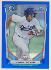 2014 Bowman Chrome Draft Blue Refractor #130 Jared Walker 1st Dodgers 153/399