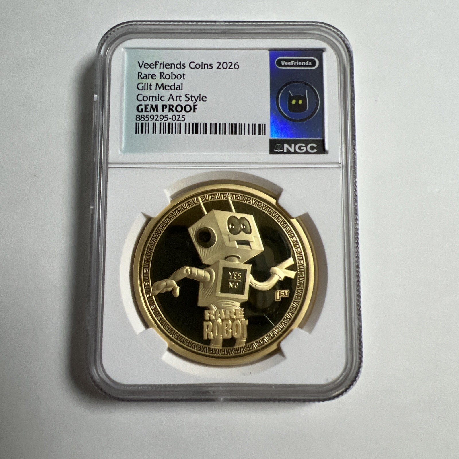 Commic Style 2026 Veefriends Coins NGC Rare Robot Gilt Medal Comic Art Style | eBay