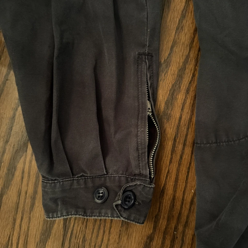 Vintage J Crew Oarsman Anorak Jacket Mens Medium Popover Hooded 90s RARE Green - Image 4 of 4