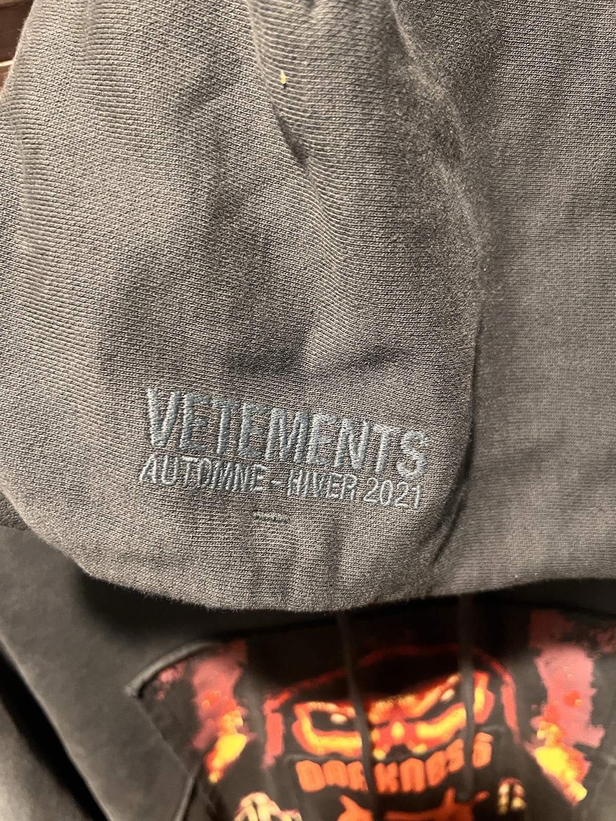 Authentic Vetements Hardcore Metal Patch Hoodie S… - image 6