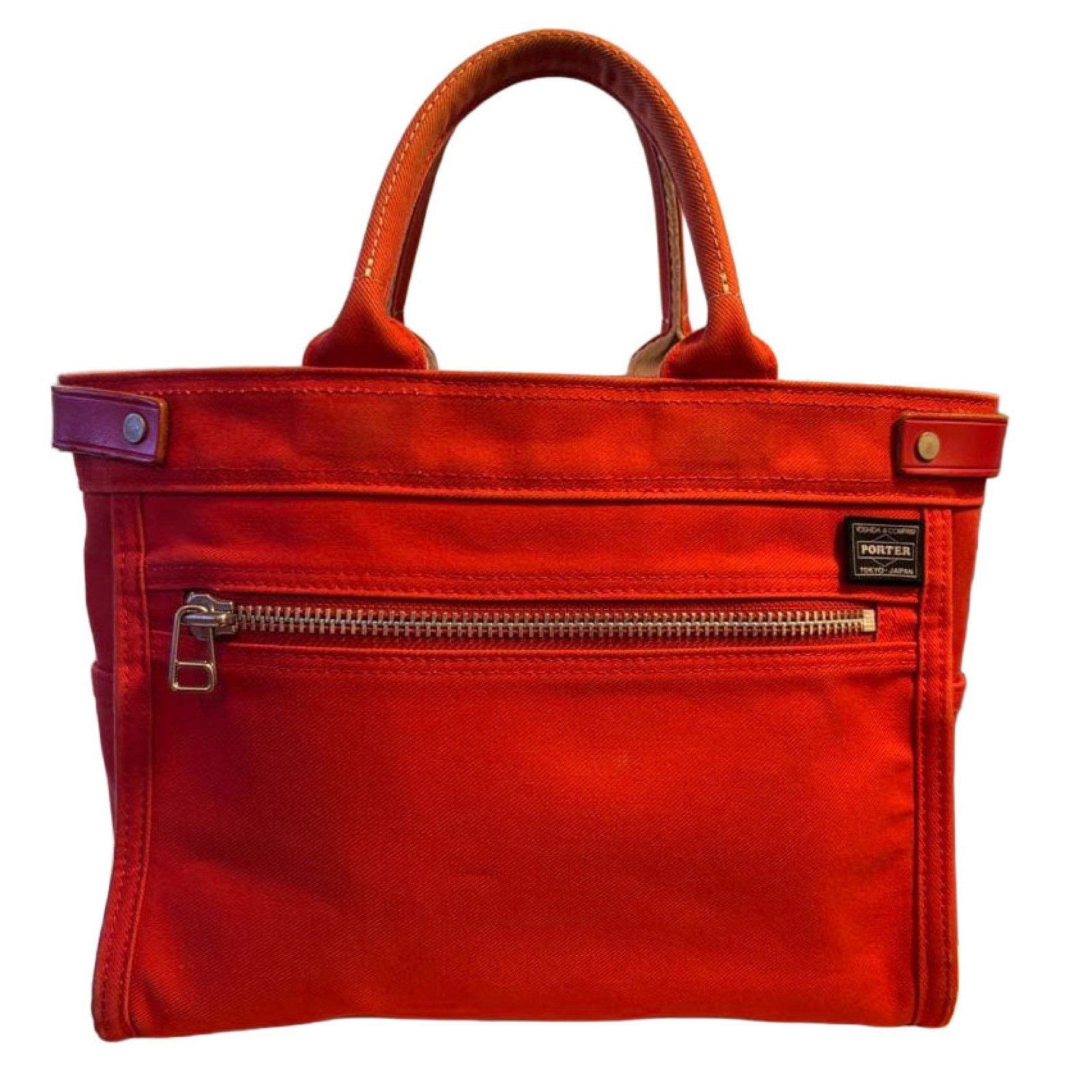 Porter Girl Yoshida Kaban Canvas Tote Bag Small Red Handbag Casual Daily Pouch