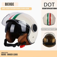 Casco da moto - Italia, retrò, jet, vintage, vespa - doppia visiera oscurata