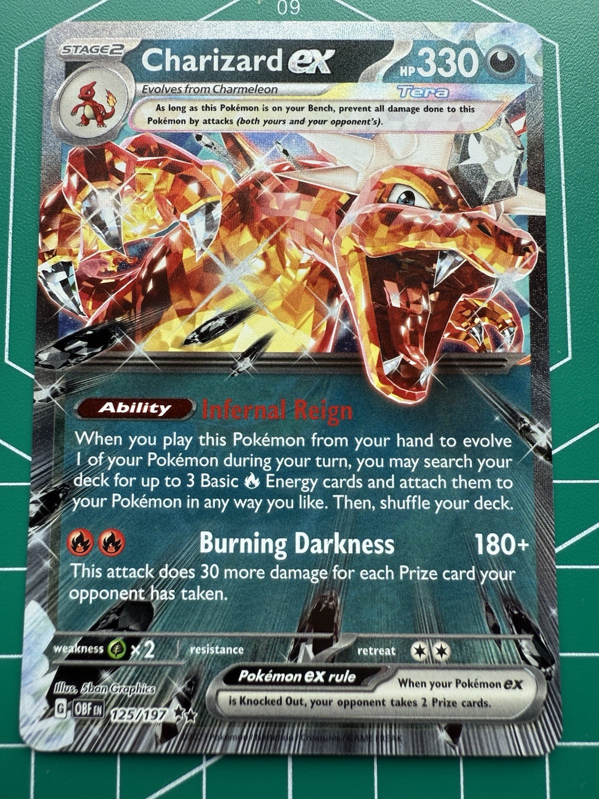 Charizard ex 125/197 Sv03: Obsidian Flames Holo NM/M Pokemon Card