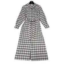 MARGARET HOWELL MHL. Cotton Check Shirt Dress Size 2 Made In Japan