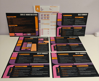 Modiphius Star Trek Adventures RPG Character Sheet bundle & 6 Reference Sheets