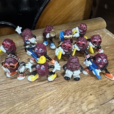 Set of 12 California Raisins 1980s Miniatures Collectible Figures And 1 Keychain