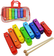 Colorful Chime Bar Set Di 8 Xilofono Soprano Diatonico Arcobaleno Glockenspiel C